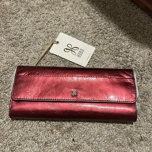 New with tags hobo, large Jill trifold wallet, color: iris